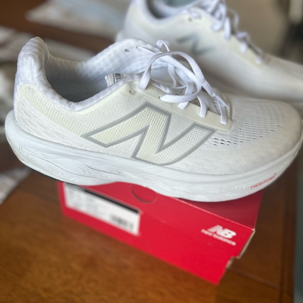 New Balance White Athletic Shoes